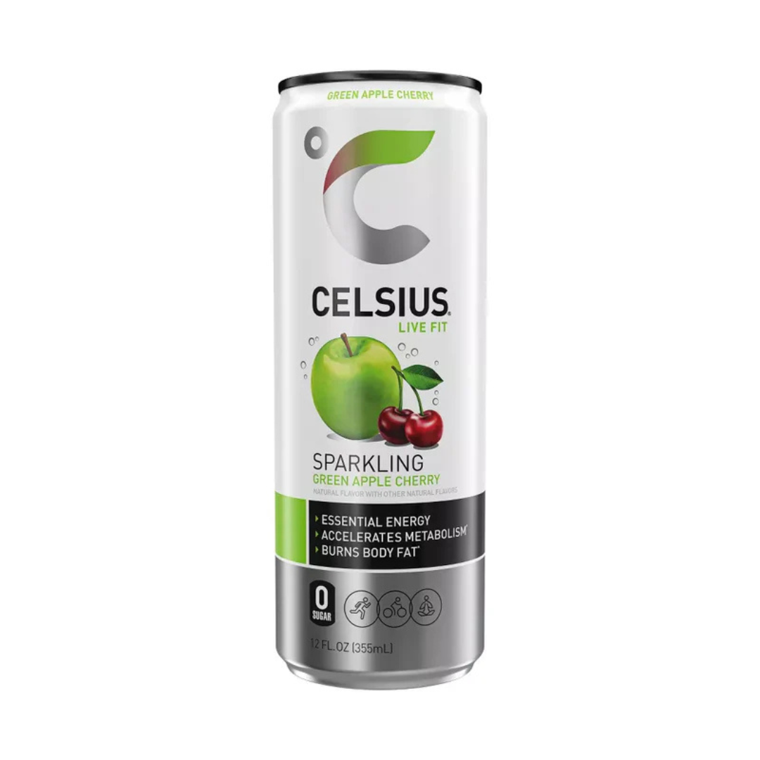 Celsius Live Fit Sparkling Fuji Apple Pear Energy Drink (12oz) DestGlow
