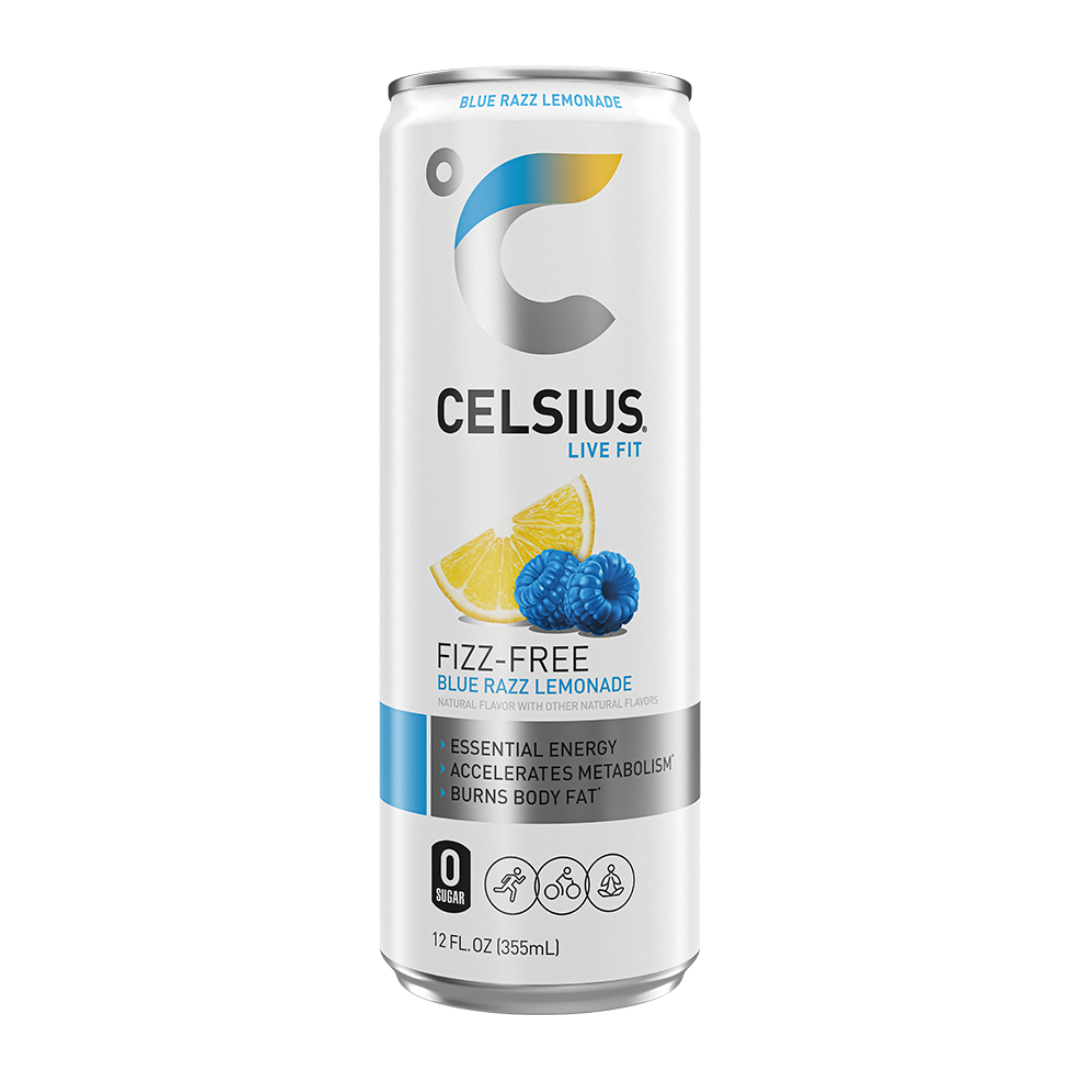 Celsius Live Fit Blue Razz Lemonade Non-Carbonated Energy Drink (12oz) DestGlow