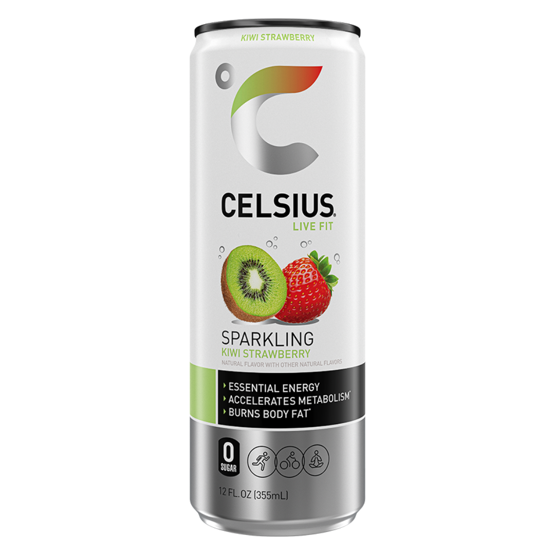 Celsius Live Fit Sparkling Kiwi Strawberry Energy Drink (12oz) DestGlow