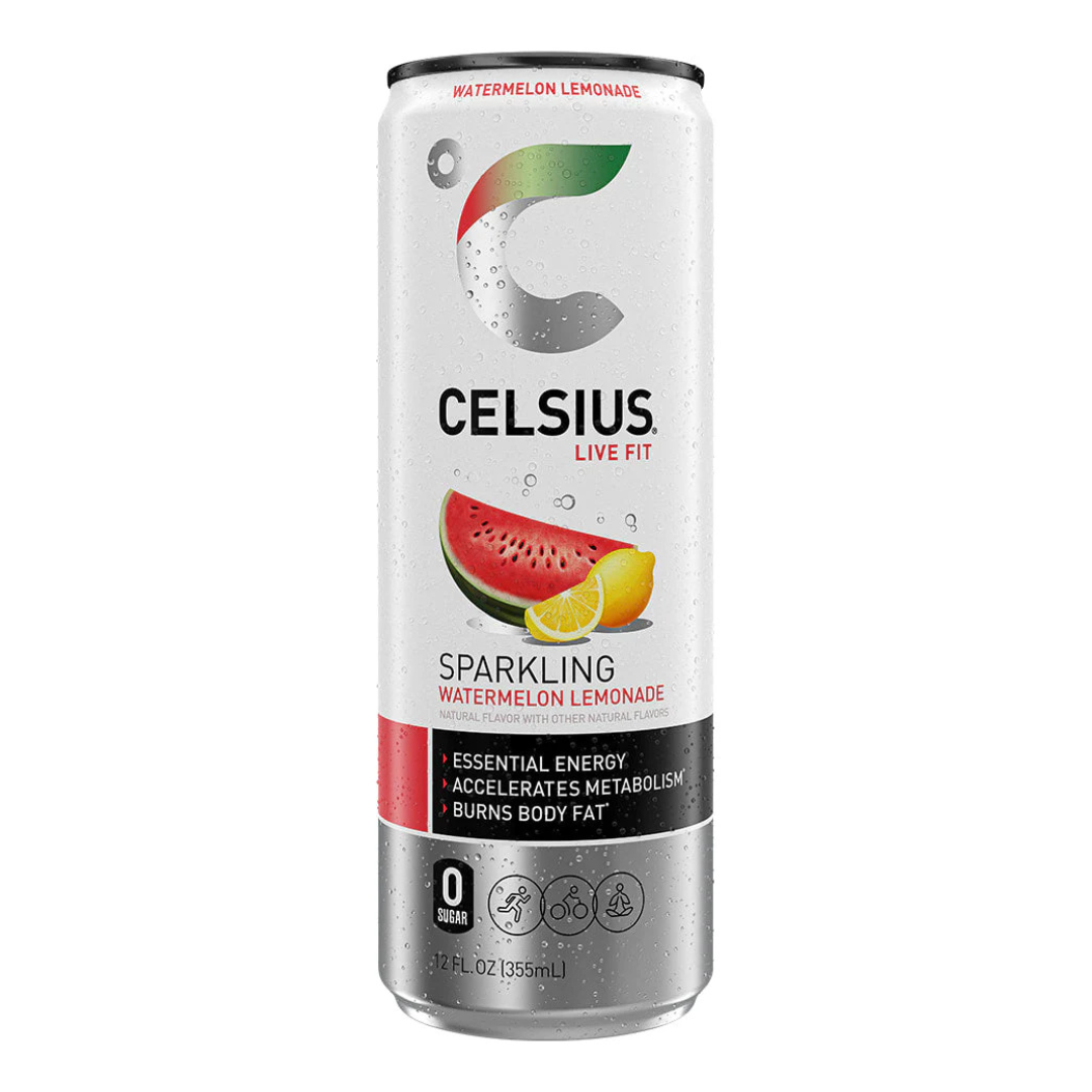 Celsius Live Fit Sparkling Watermelon Lemonade Energy Drink (12oz) DestGlow