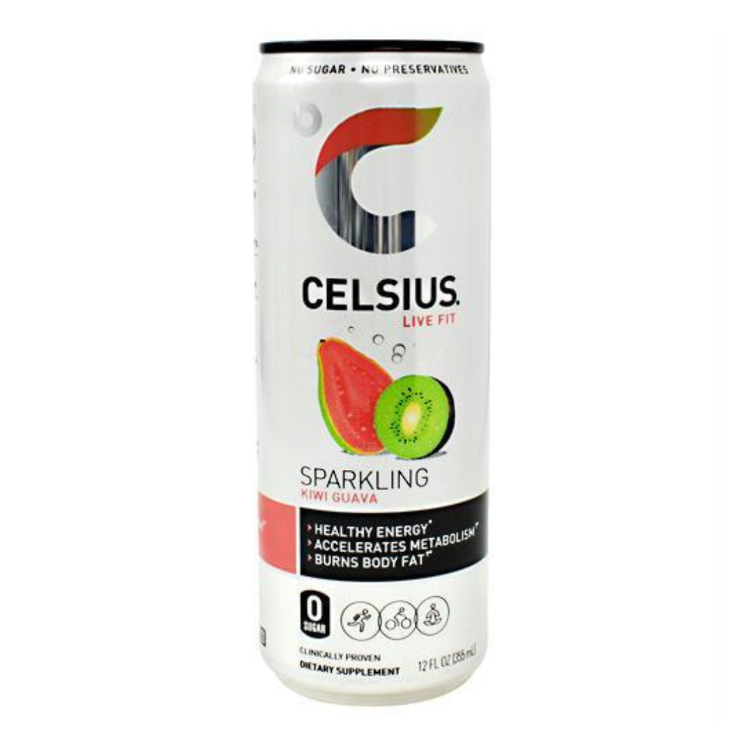 Celsius Live Fit Sparkling Kiwi Guava Energy Drink (12oz) DestGlow