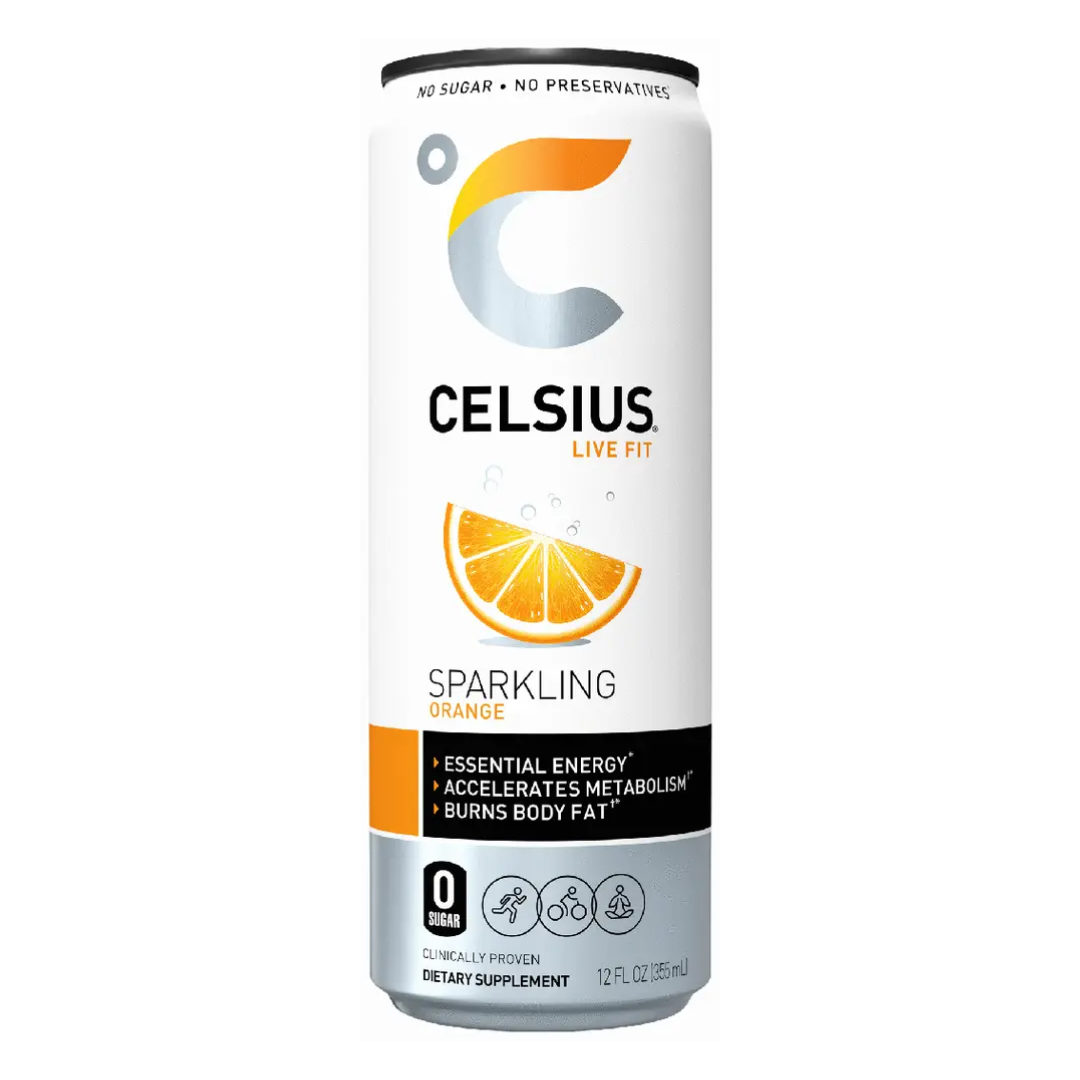 Celsius Live Fit Sparkling Orange Energy Drink (12oz) DestGlow
