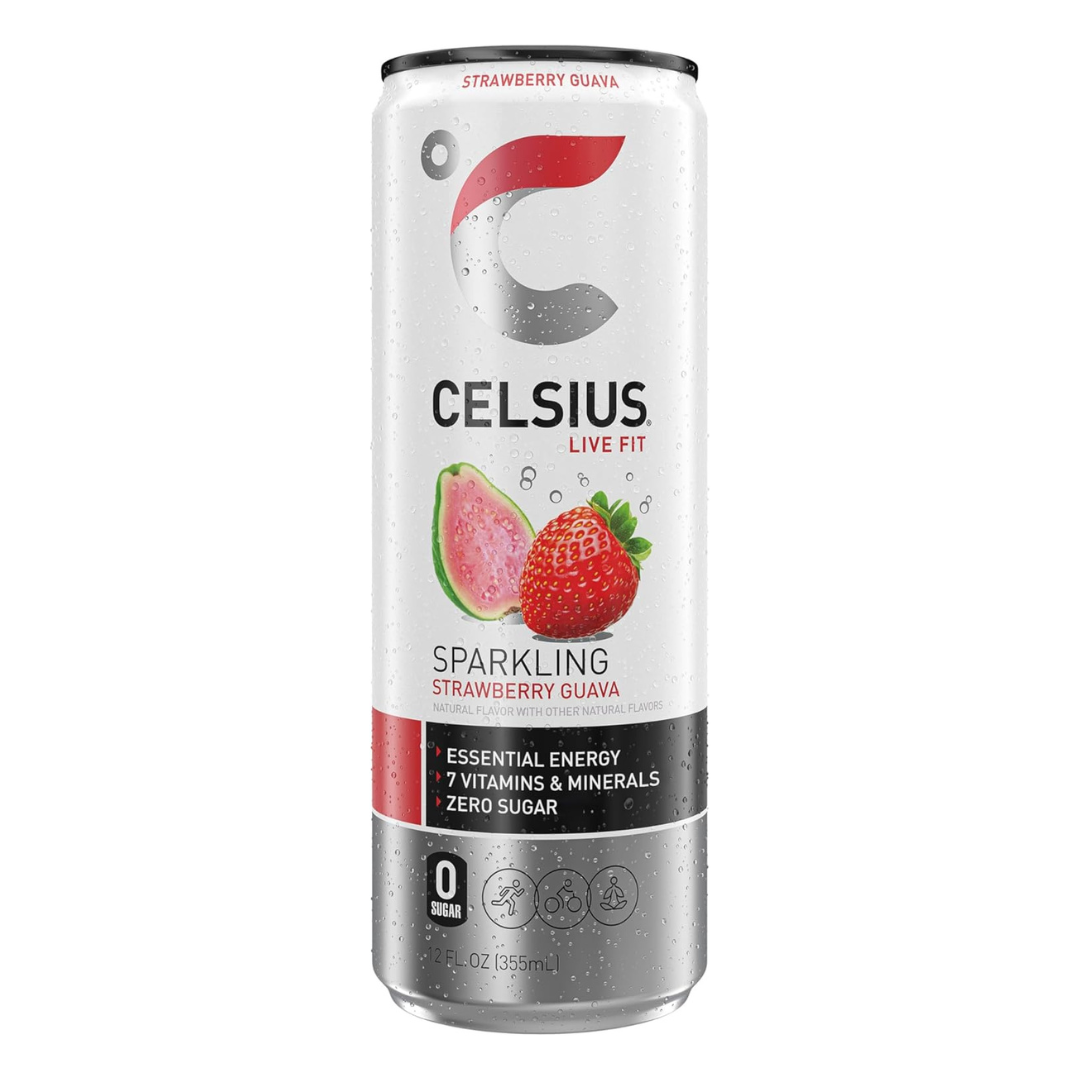 Celsius Live Fit Sparkling Strawberry Guava Energy Drink (12oz)