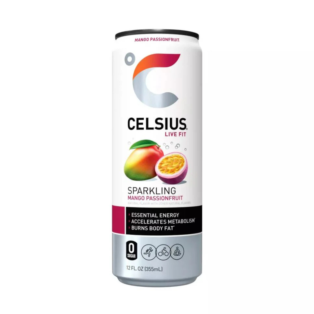 Celsius Live Fit Sparkling Mango Passionfruit Energy Drink (12oz) DestGlow