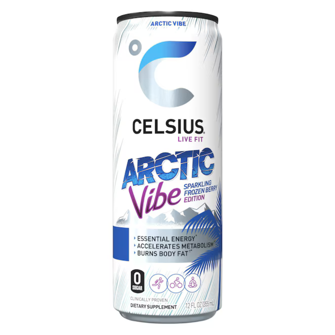 Celsius Vibe Arctic Vibe Frozen Berry Sparkling Energy Drink (12oz) DestGlow