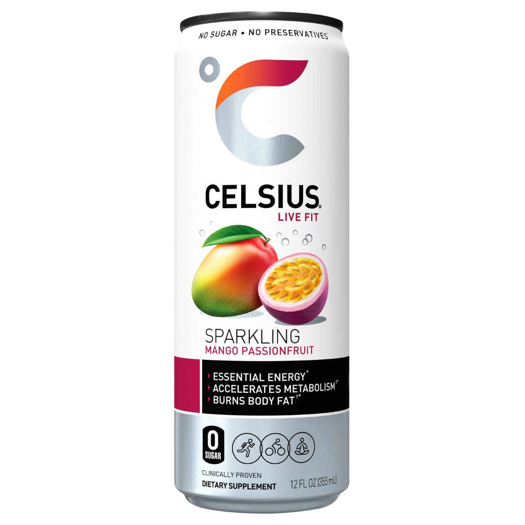 Celsius Mango Passionfruit Energy Drink (12oz) DestGlow