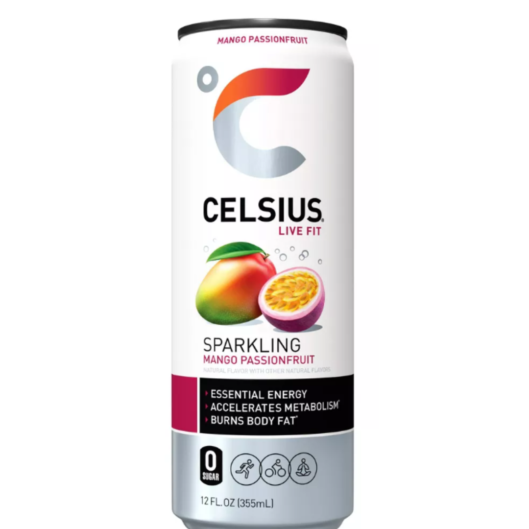 Celsius Live Fit Sparkling Mango Passionfruit Fitness Drink (12oz) DestGlow