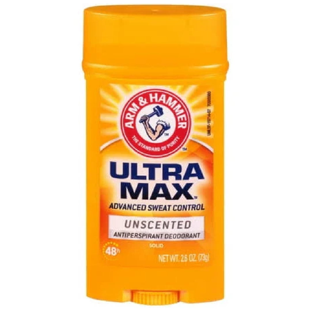 Arm & Hammer Ultra Max Solid Antiperspirant Deodorant Wide Stick Unscented 2.6 Oz by Pasteur Pharmacy