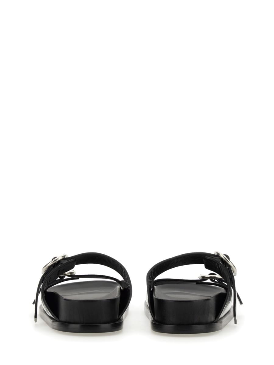 Jil Sander Women Leather Sandal With Buckle DestGlow