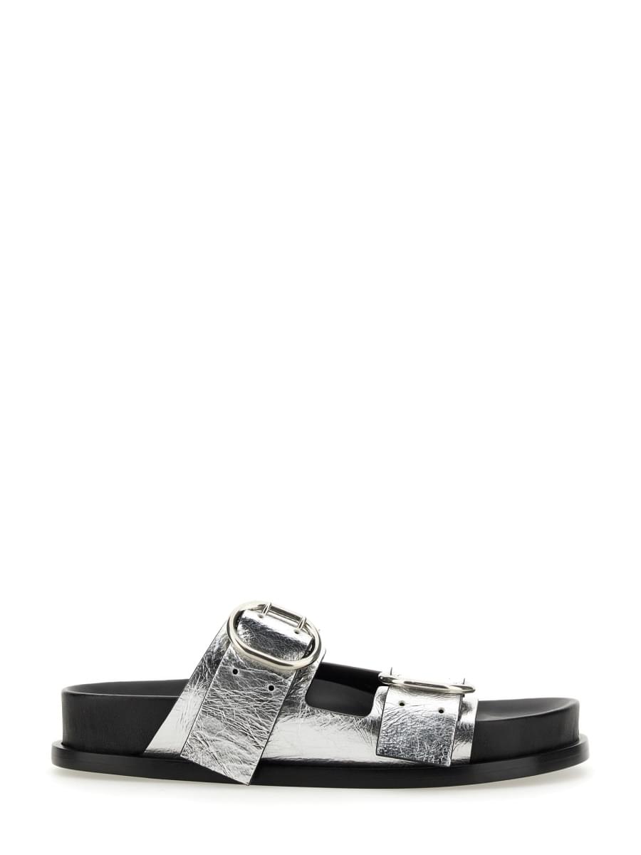 Jil Sander Women Leather Sandal With Buckle DestGlow