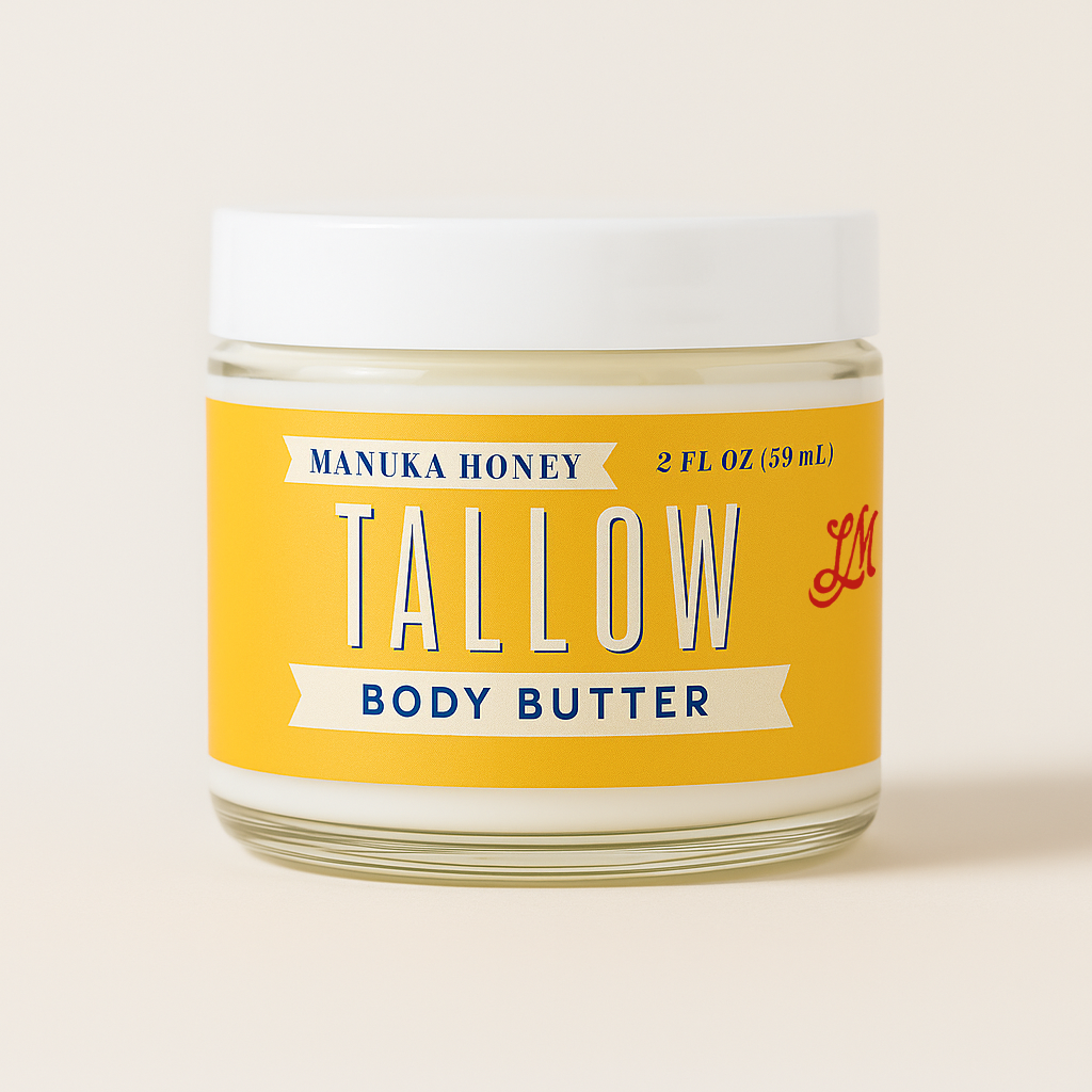 Manuka Honey + Rosehip Tallow Body Butter – Deeply Nourishing & Repairing Natural Skincare by Lady May Tallow