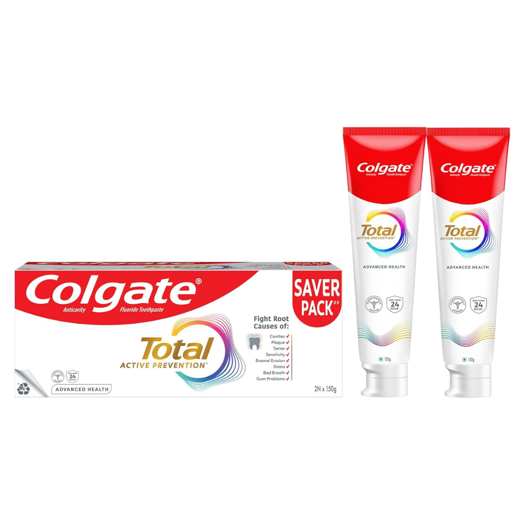 Colgate Total Active Prevention Toothpaste Twin Pack (2 x 5.2 oz) DestGlow