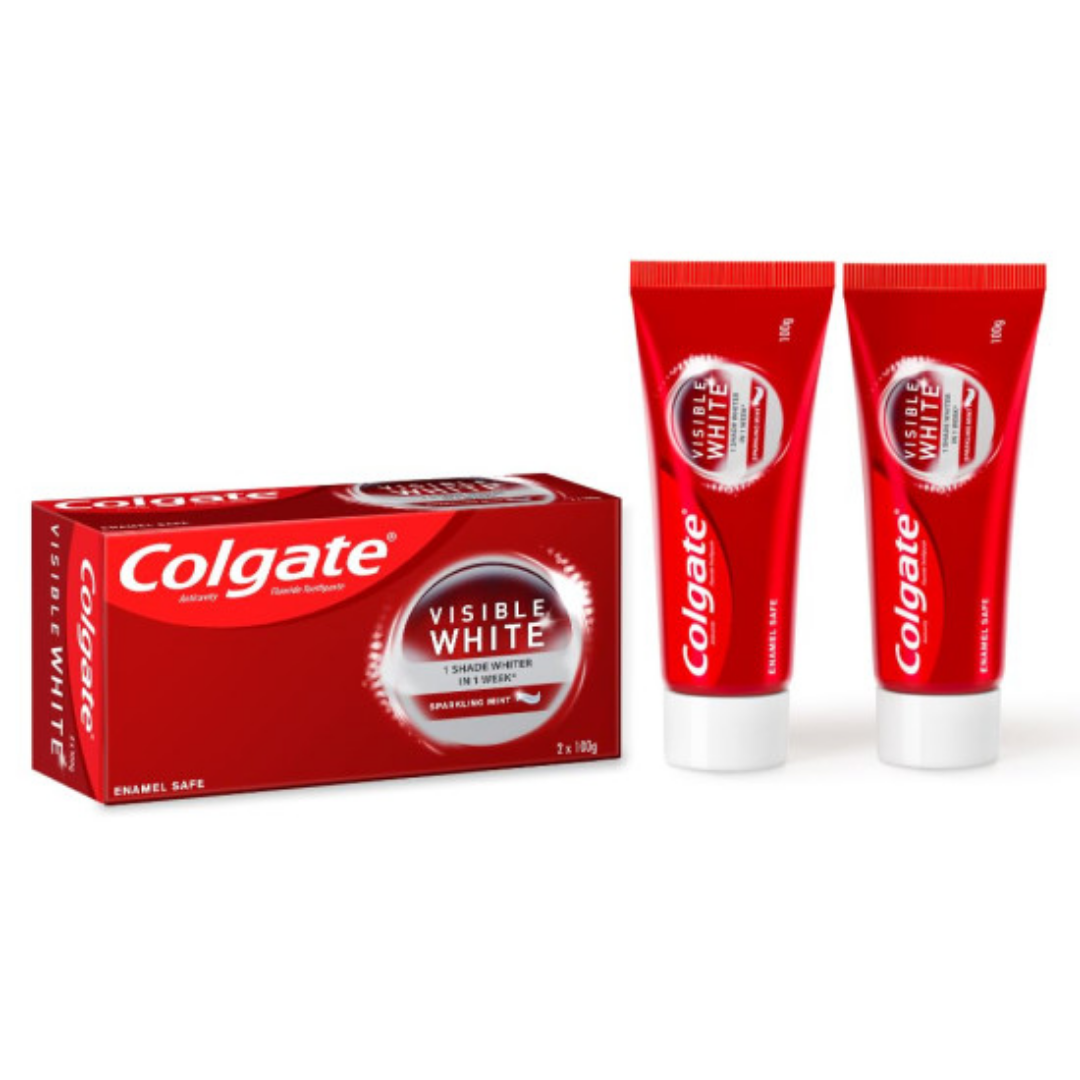 Colgate Visible White Toothpaste Twin Pack (2 x 3.5oz) DestGlow