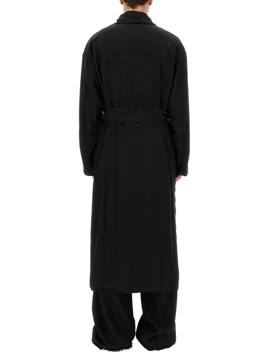 Balenciaga Men Belted Trench Coat by Luosophy
