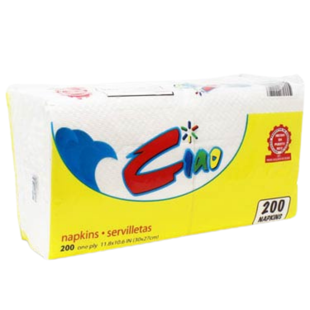 Ciao One-Ply Paper Napkins / Servilletas (200 ct) DestGlow