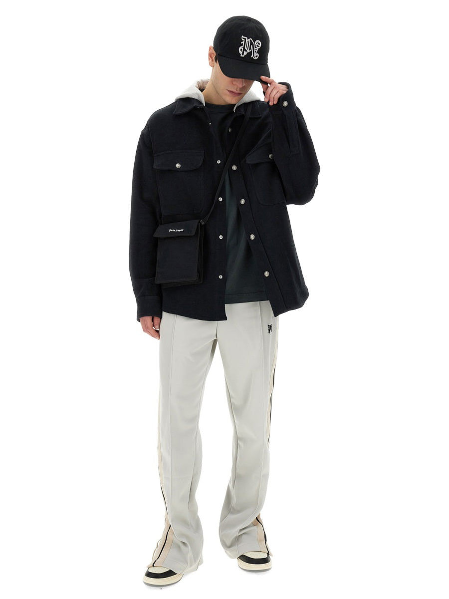 Palm Angels Men Shirt-Jacket With Monogram DestGlow