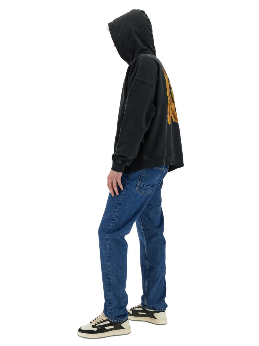 Palm Angels Men "Burning Monogram" Print Sweatshirt DestGlow