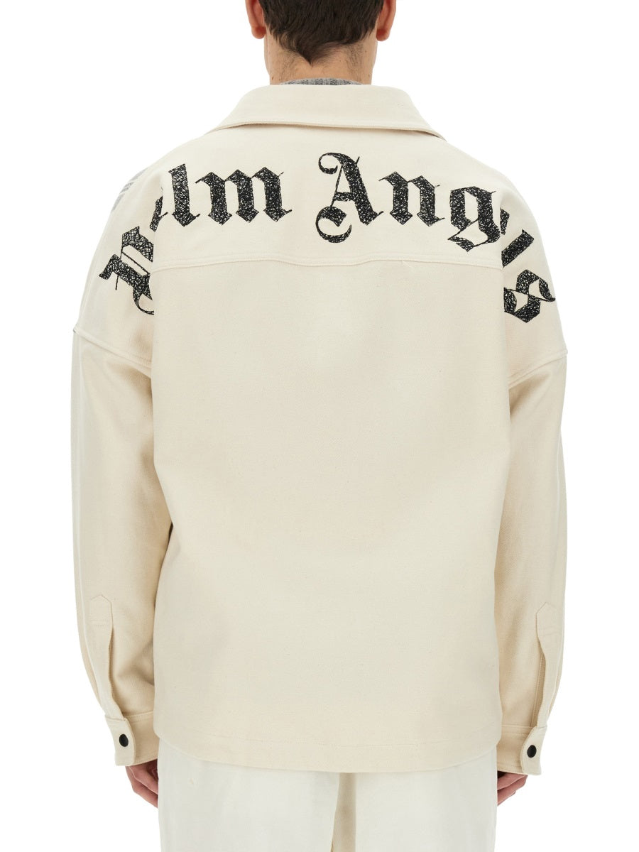 Palm Angels Men Overshirt Check DestGlow