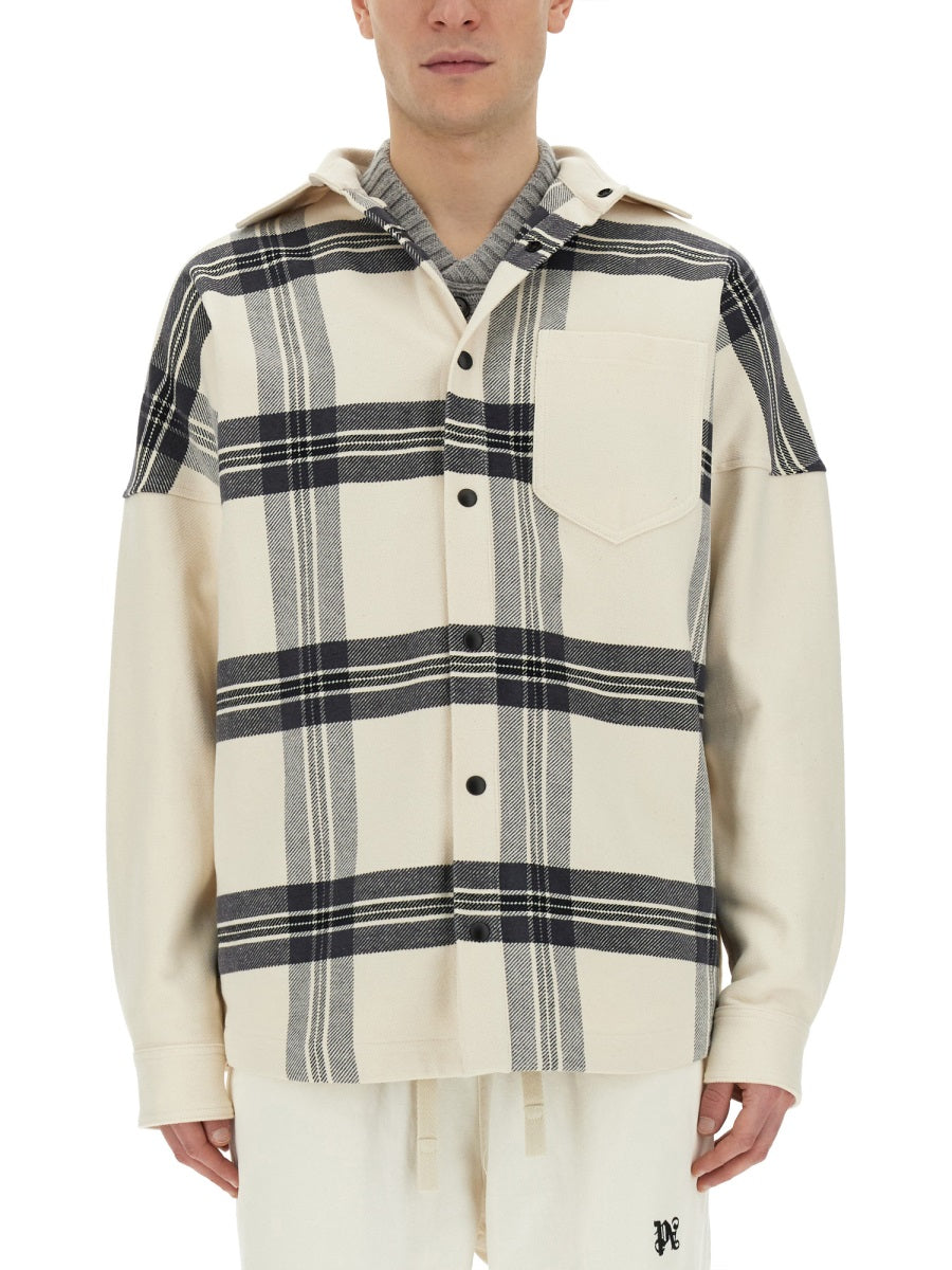 Palm Angels Men Overshirt Check DestGlow