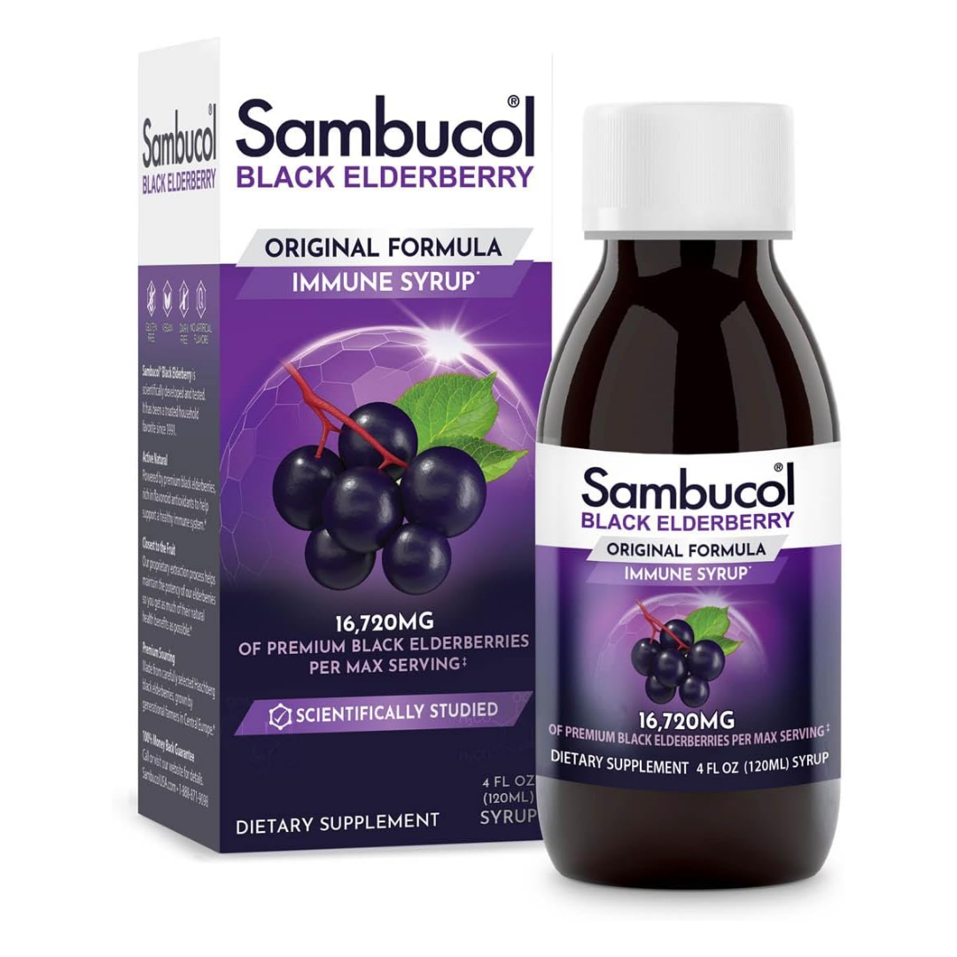 Sambucol Black Elderberry Original Syrup (4oz) DestGlow