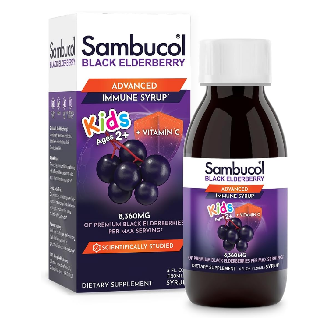 Sambucol Black Elderberry Kids Syrup (4oz) DestGlow