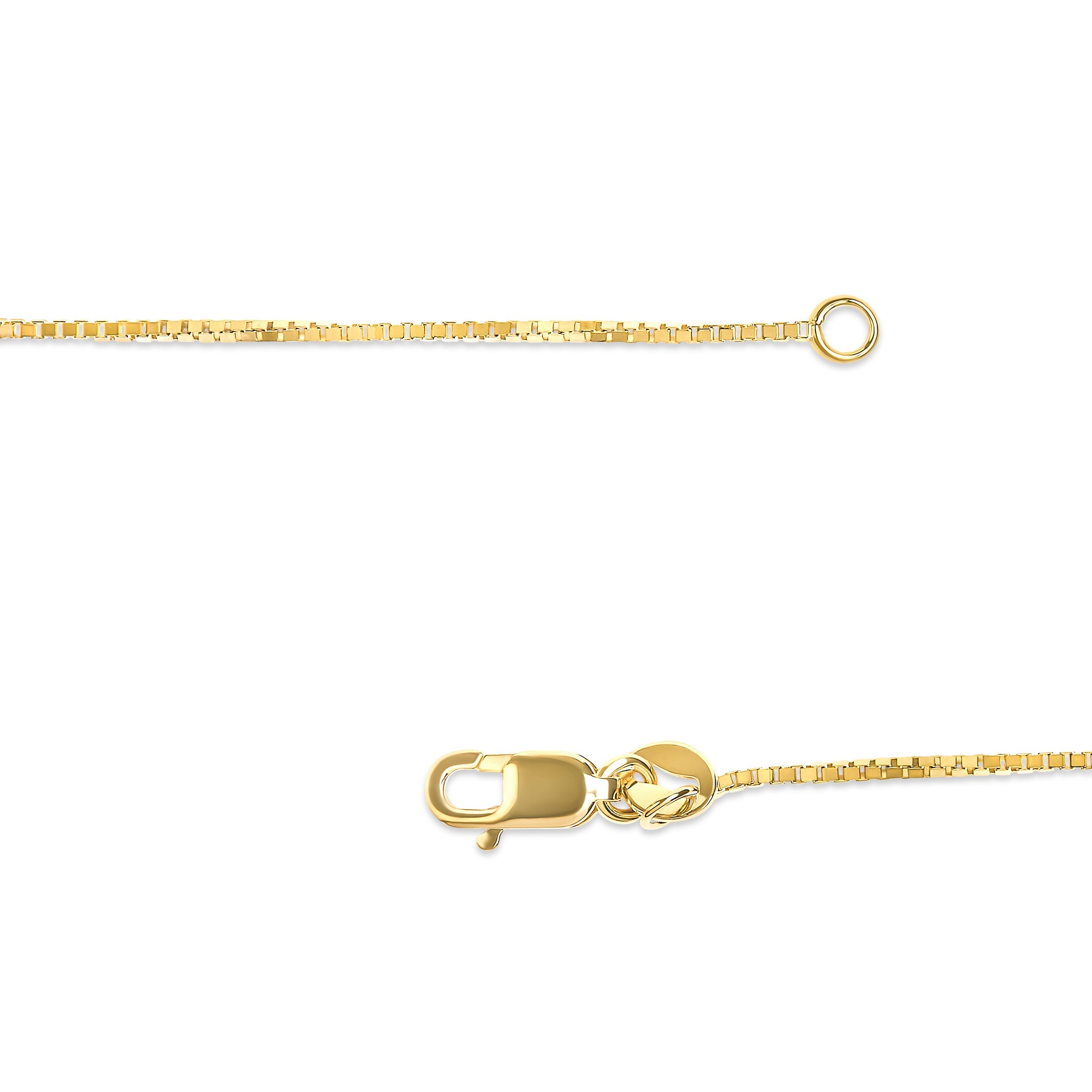 Solid 14K Yellow Gold 0.75mm Classic Box Chain Necklace. Unisex Chain - Size 16 Inches by Bids.com