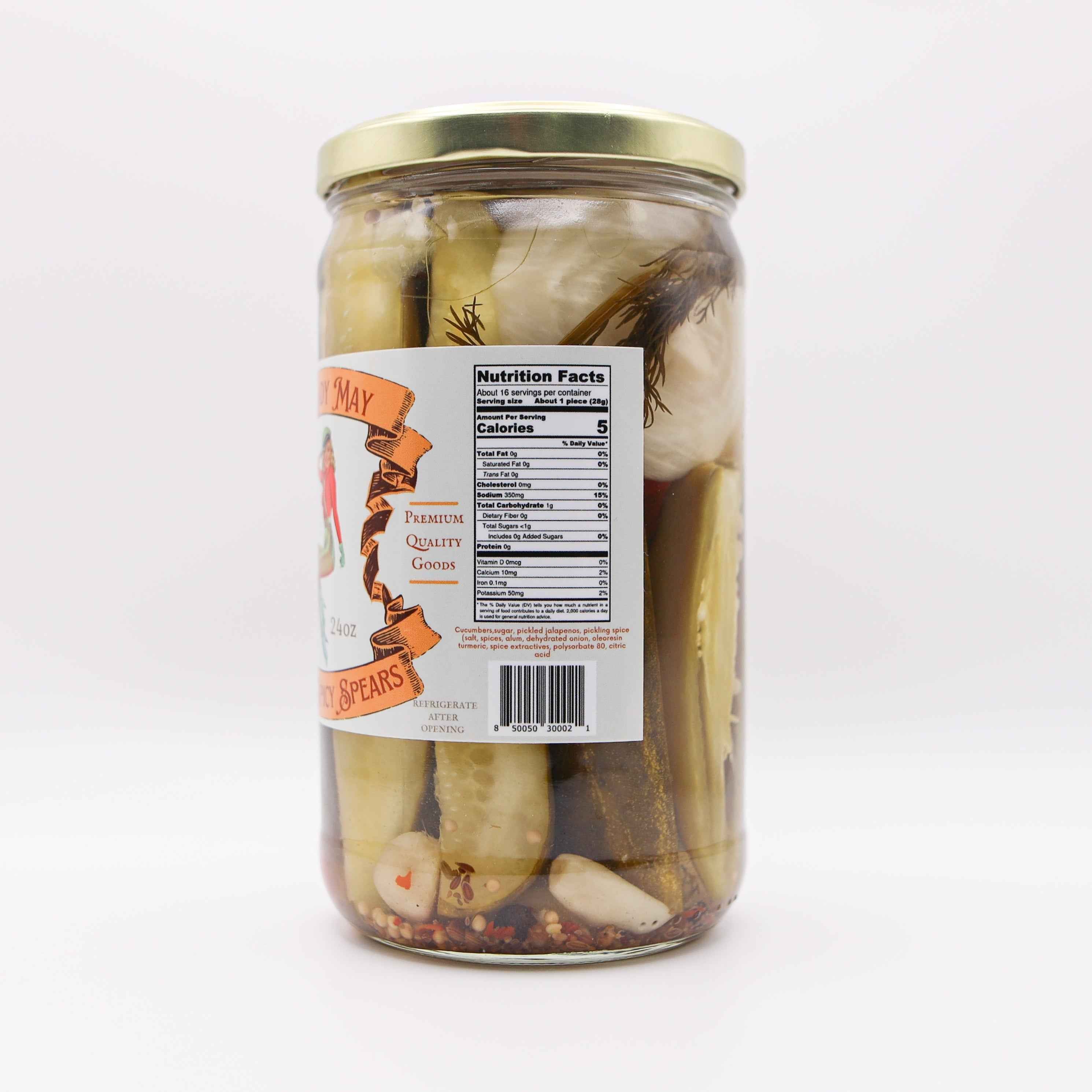 The Lady May Sweet & Spicy Pickle Spears - Small Batch Jalapeño Dill Pickles