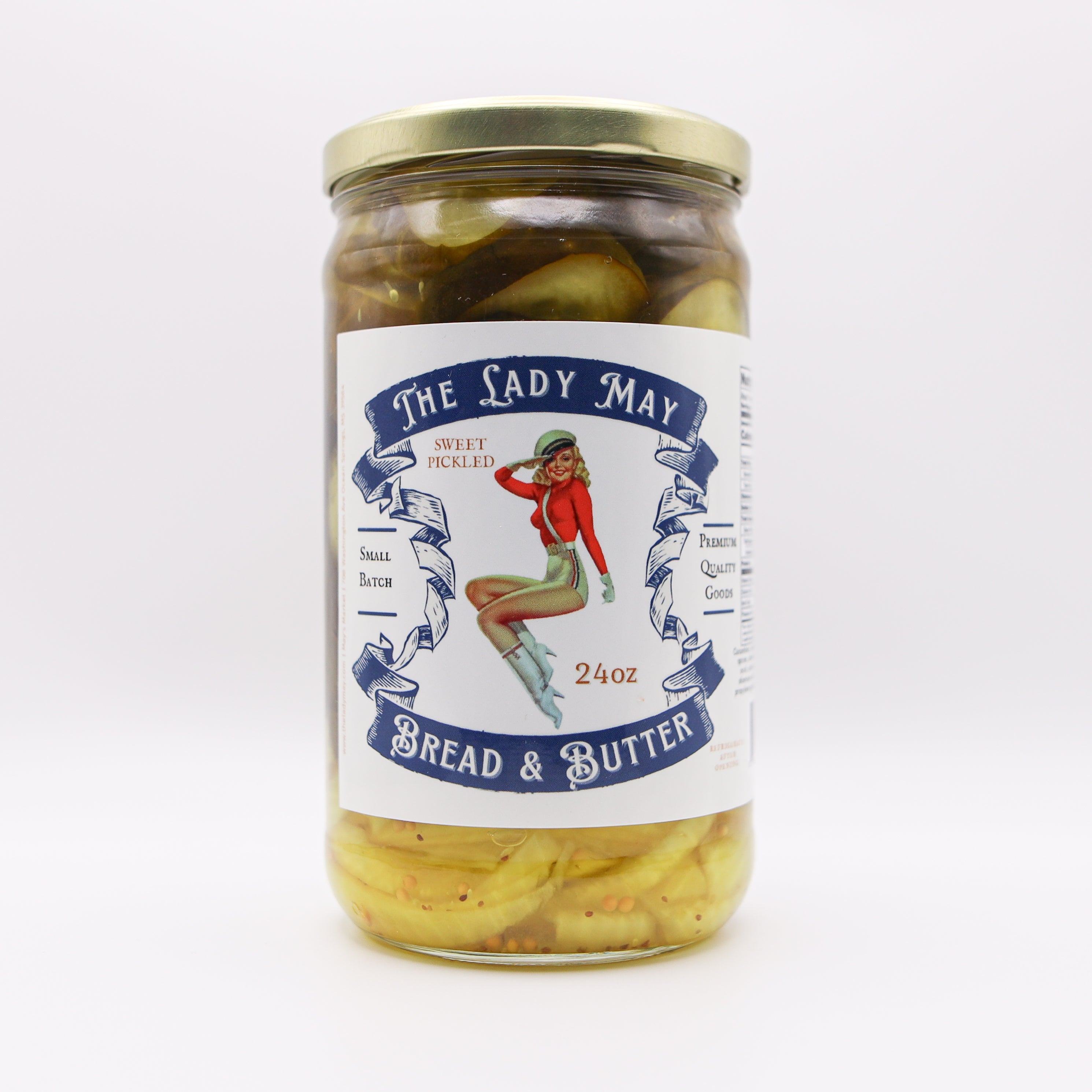 Lady May’s Bread & Butter Sweet Pickles – 2 Pack (24oz Jars) – Small Batch Southern Style Sweet & Tangy Kirby Cucumber Slices – Restaurant Recipe, Crisp & Crunchy – Organic Ingredients by The Lady May