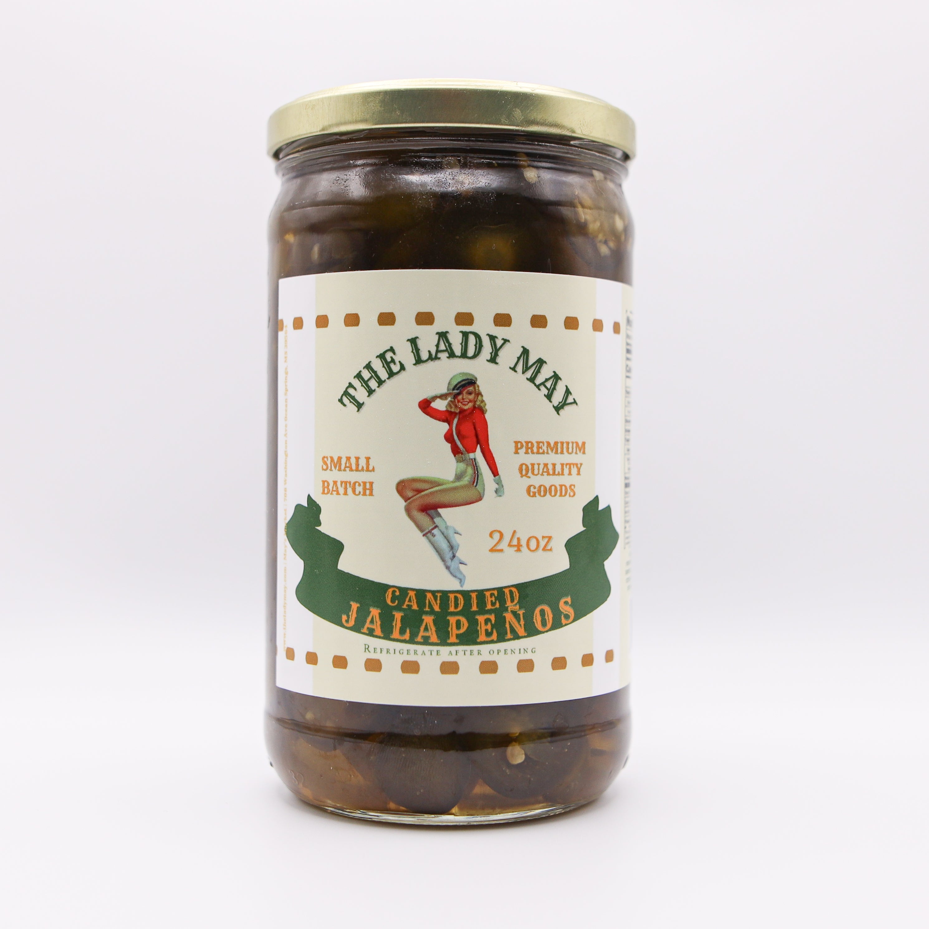 Sweet Heat Candied Jalapeños 2 pack – The Lady May’s Small-Batch Cowboy Candy | Sweet & Spicy Pickled Jalapeños in 24oz Glass Jar by The Lady May