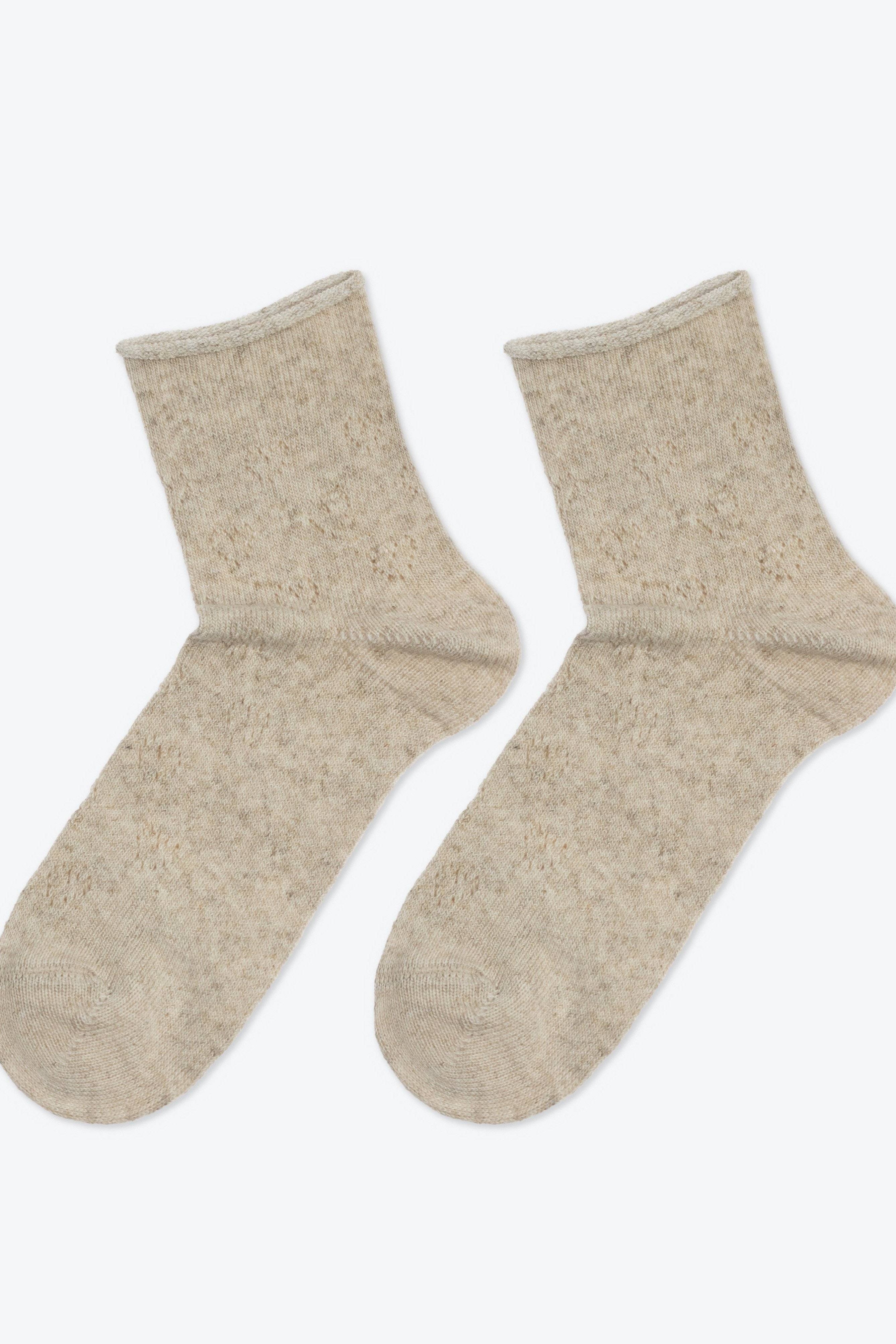 Cotton Linen Socks Conte Classic 542 - Hearts Pattern - DestGlow