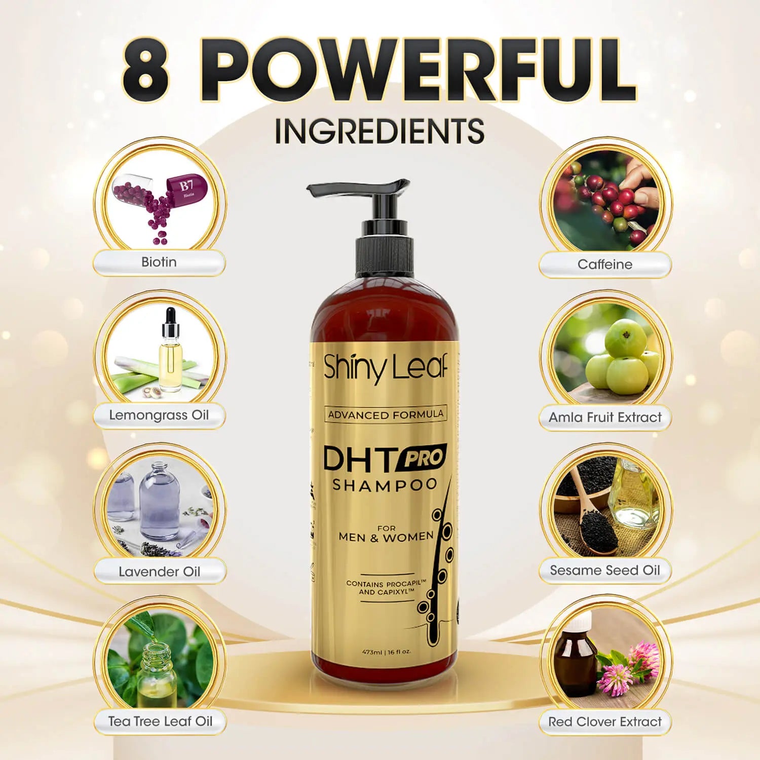 DHT Pro Shampoo with Procapil & Capixyl — 16 oz by Shiny Leaf