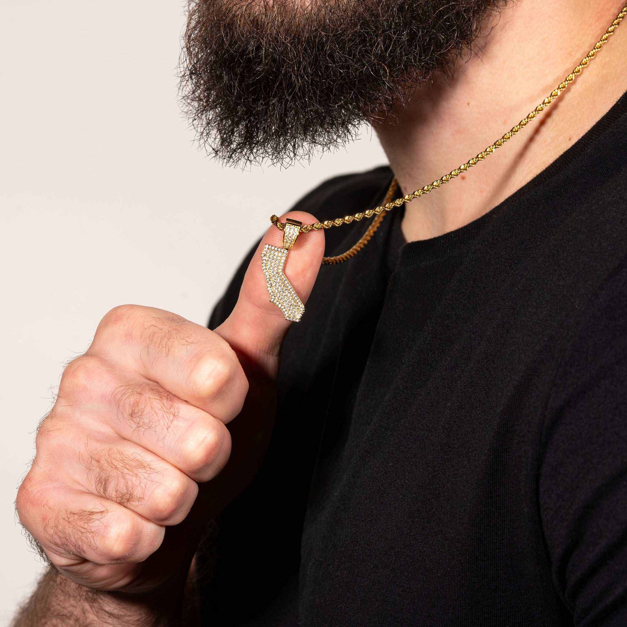 California State Pendant 925 Sterling Silver