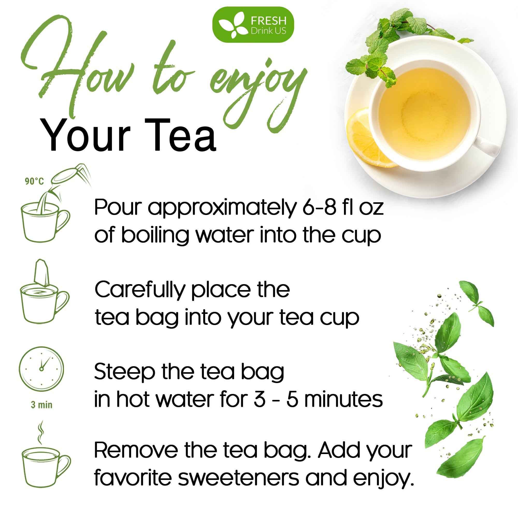 Moringa Leaf Tea Bags, 100% Natural & Pure from Moringa Leaves. Loose Leaf Moringa Herbal Tea. Moringa Leaf Tea. No Sugar, No Caffeine, No Gluten, Vegan