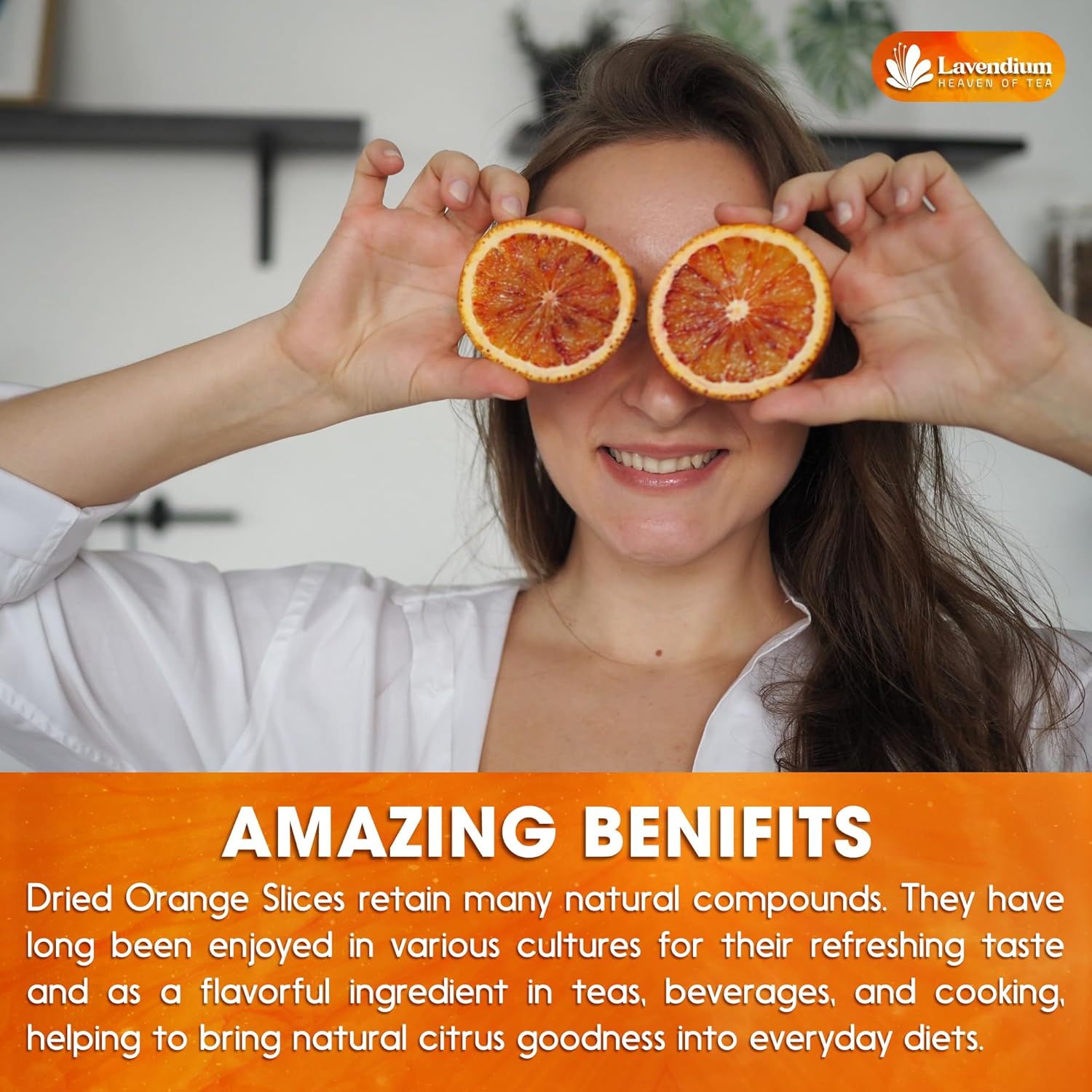Premium Dried Orange Slices 6oz – Natural Dehydrated Citrus Wheels for Tea, Cocktails, Baking, Holiday Decorations, Potpourri, and Crafts. by FreshDrinkUS - Natural and Premium Herbal Tea