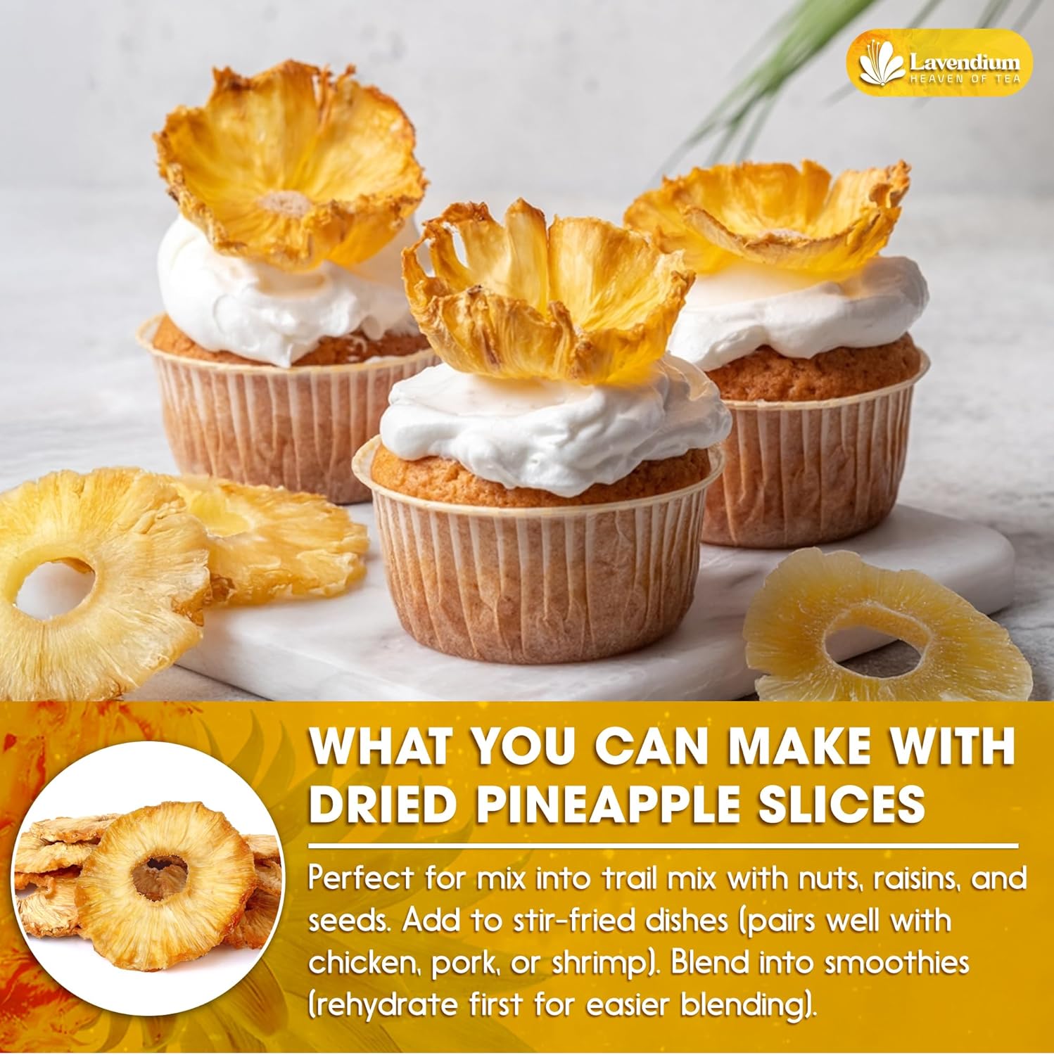 Dried Pineapple Slices 6oz – Premium Quality, Naturally Sweet & Tangy by FreshDrinkUS - Natural and Premium Herbal Tea