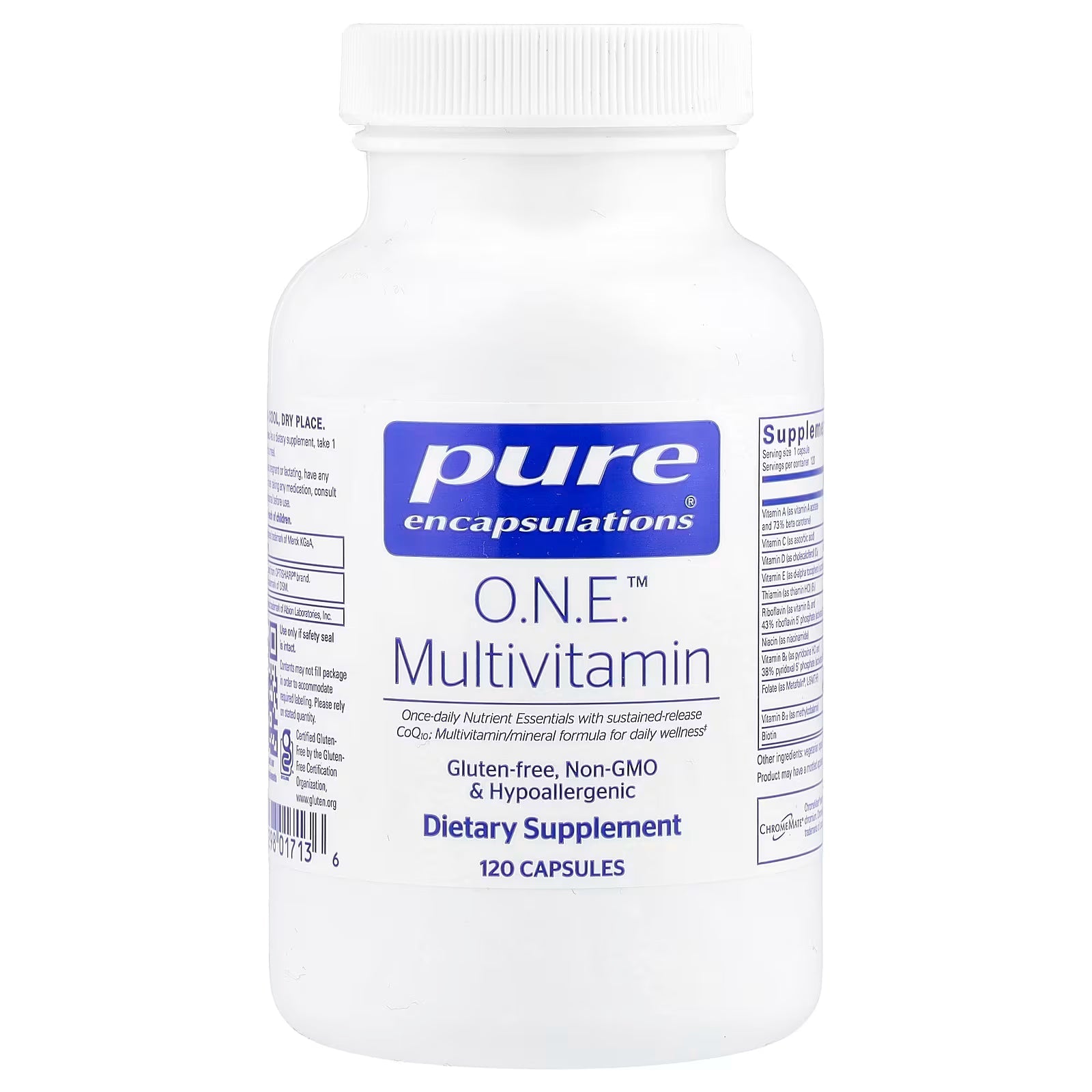 Pure Encapsulations O.N.E. Multivitamin, Once-Daily Formula, 120 Capsules by Pasteur Pharmacy