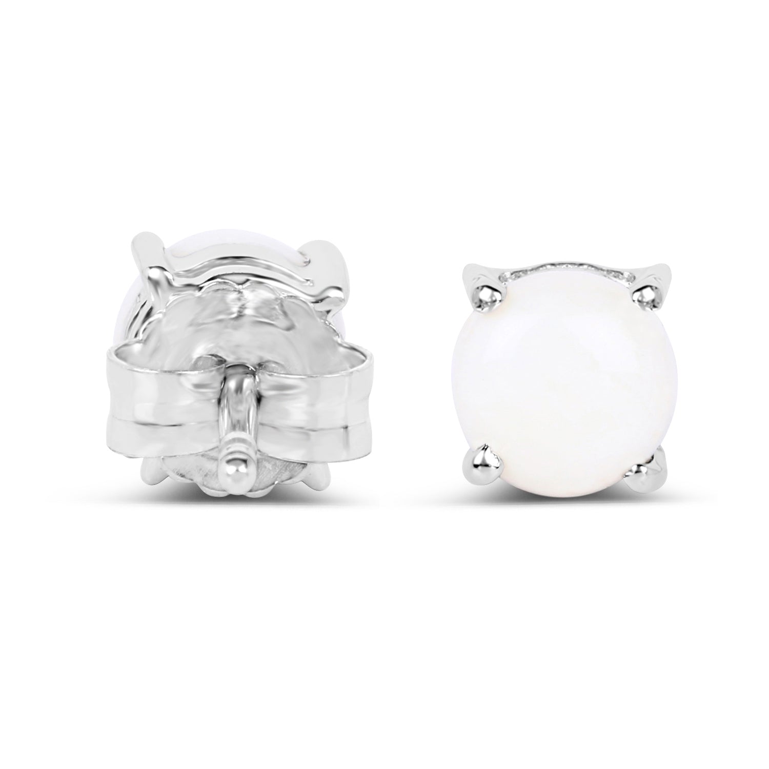1.18 Carat Genuine Opal .925 Sterling Silver Earrings DestGlow