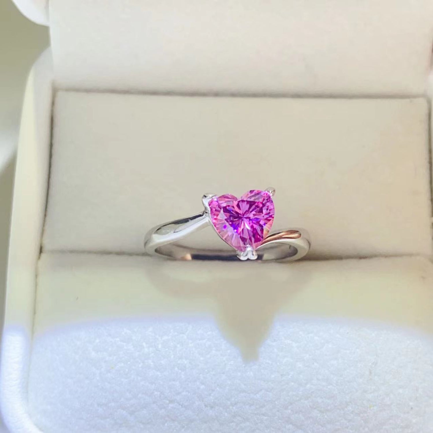 1 Carat Pink Sparkala™ Pure Sterling Silver Ring - DestGlow