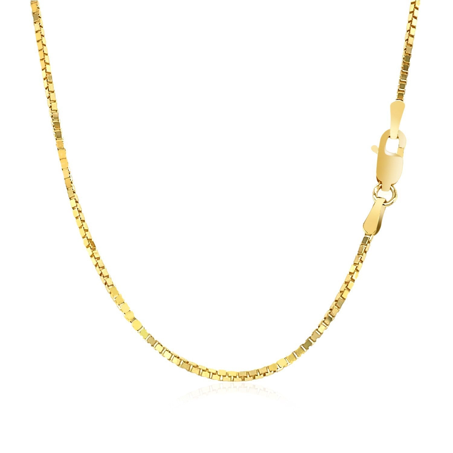 14k Yellow Gold Classic Box Chain 1.1mm by Bids.com