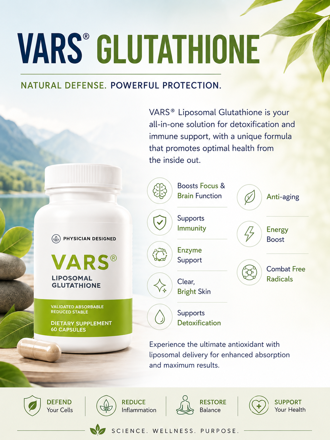 VARS Glutathione Capsules DestGlow