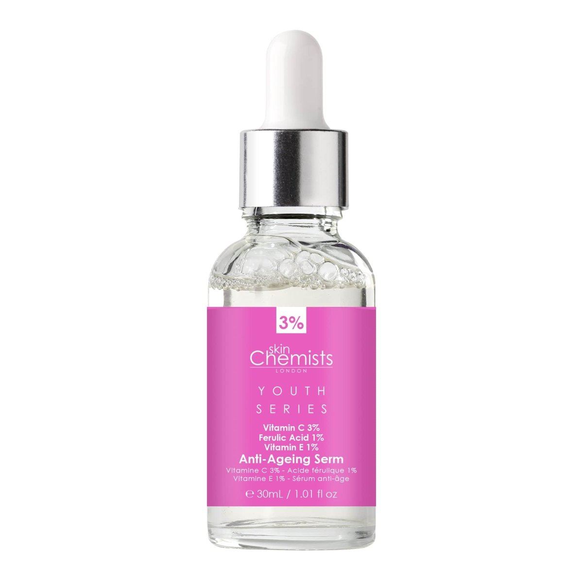 Anti-Ageing Serum Vitamin C 3%, Ferulic Acid 1%, Vitamin E 1% 30ml by skinChemists US
