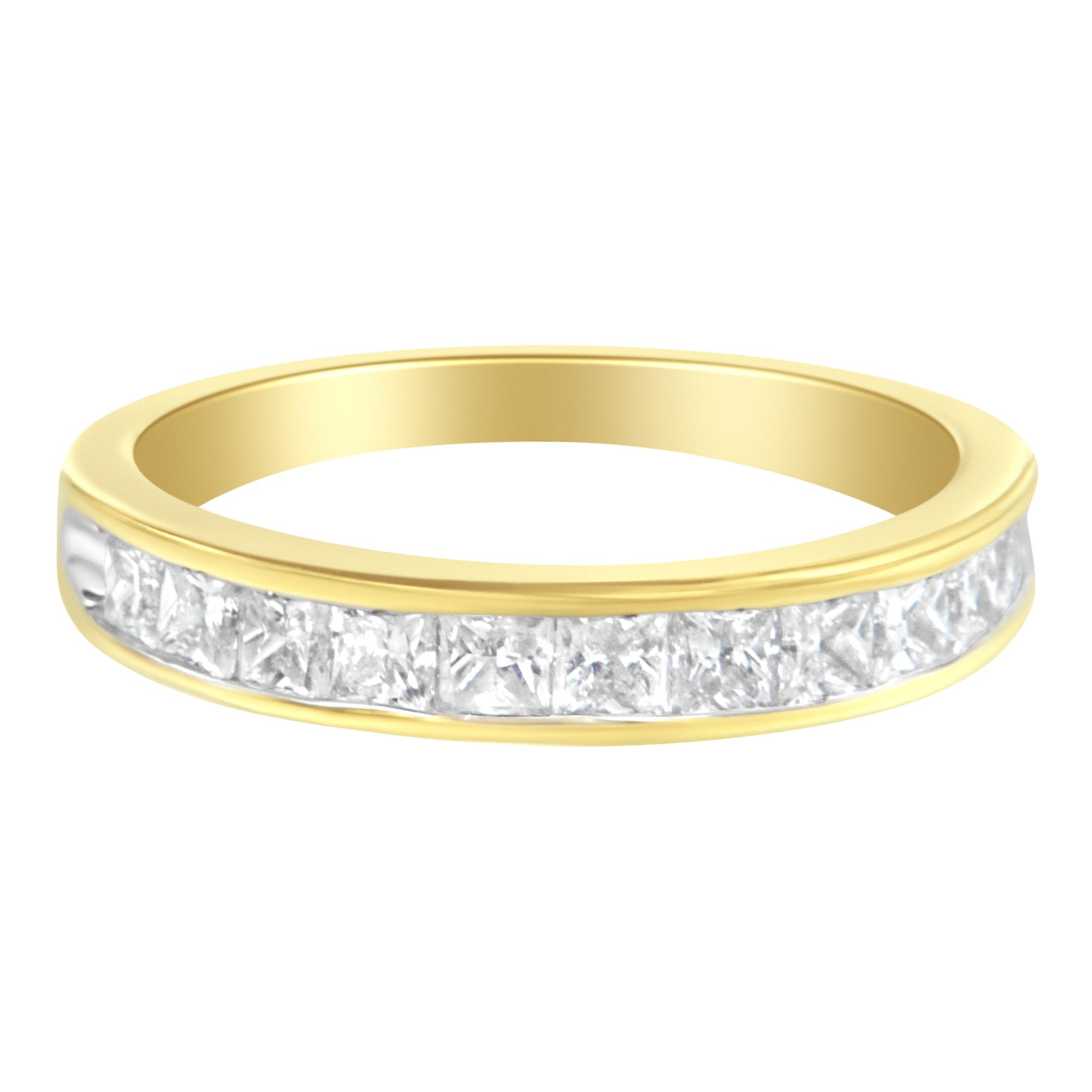 14KT Yellow Gold Diamond Channel Band Ring (1 cttw, H-I Color, SI2-I1 Clarity) by Bids.com