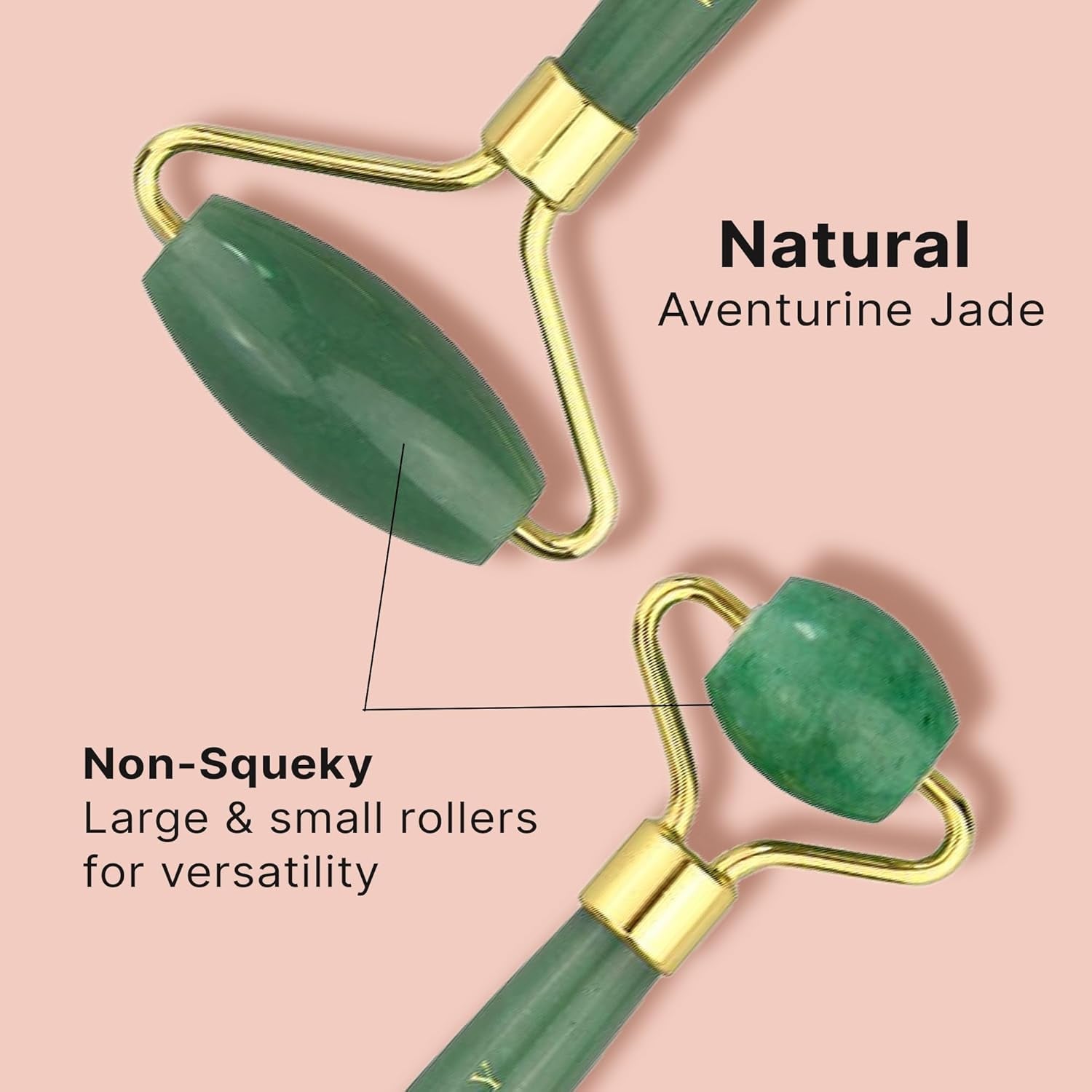Jade Roller for Face - Smoothes Fine Lines & Wrinkles, Face Massager Skin Care Tools with Small Eye Roller for Puffy Eyes, De-Puffing & Firming Facial Tool, Self Care Gifts for Women by Korean Skin Care