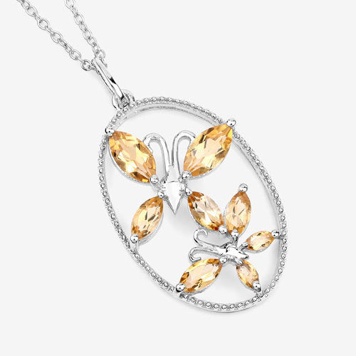 2.30 Carat Genuine Citrine .925 Sterling Silver Pendant by Bids.com