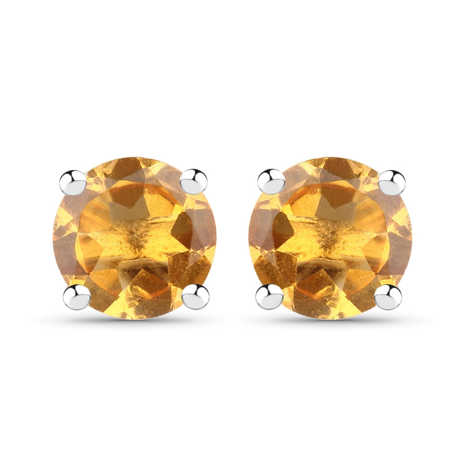 2.00 Carat Genuine Citrine .925 Sterling Silver Earrings DestGlow