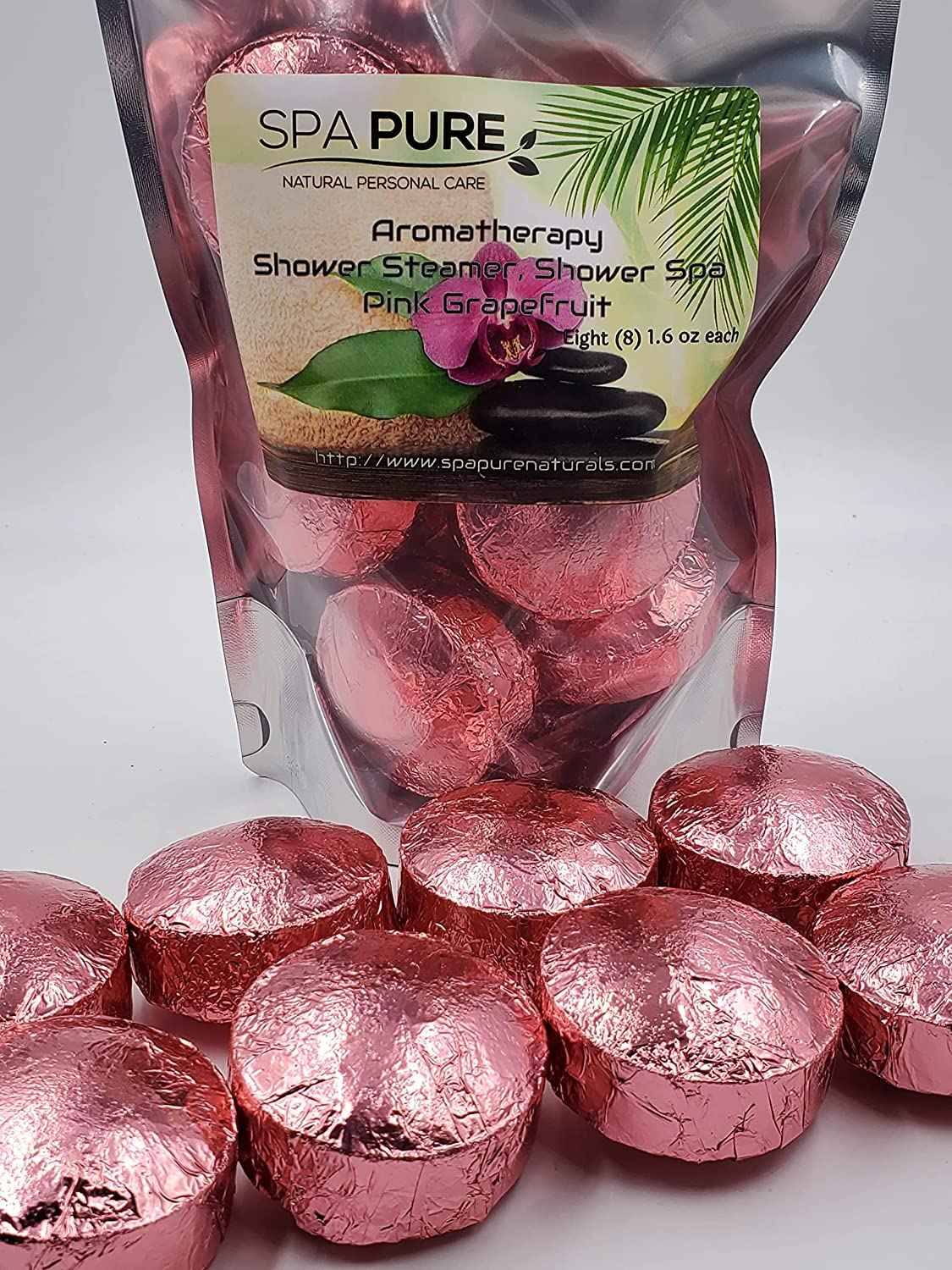 8 Aromatherapy Shower Bombs USA Made, 100% Natural/Organic Essential Oils-Transform your shower-Transform your mood by Spa Pure