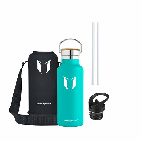 Insulated Stainless Steel Water Bottle - 17oz/500ml Double Wall Vacuum Flask