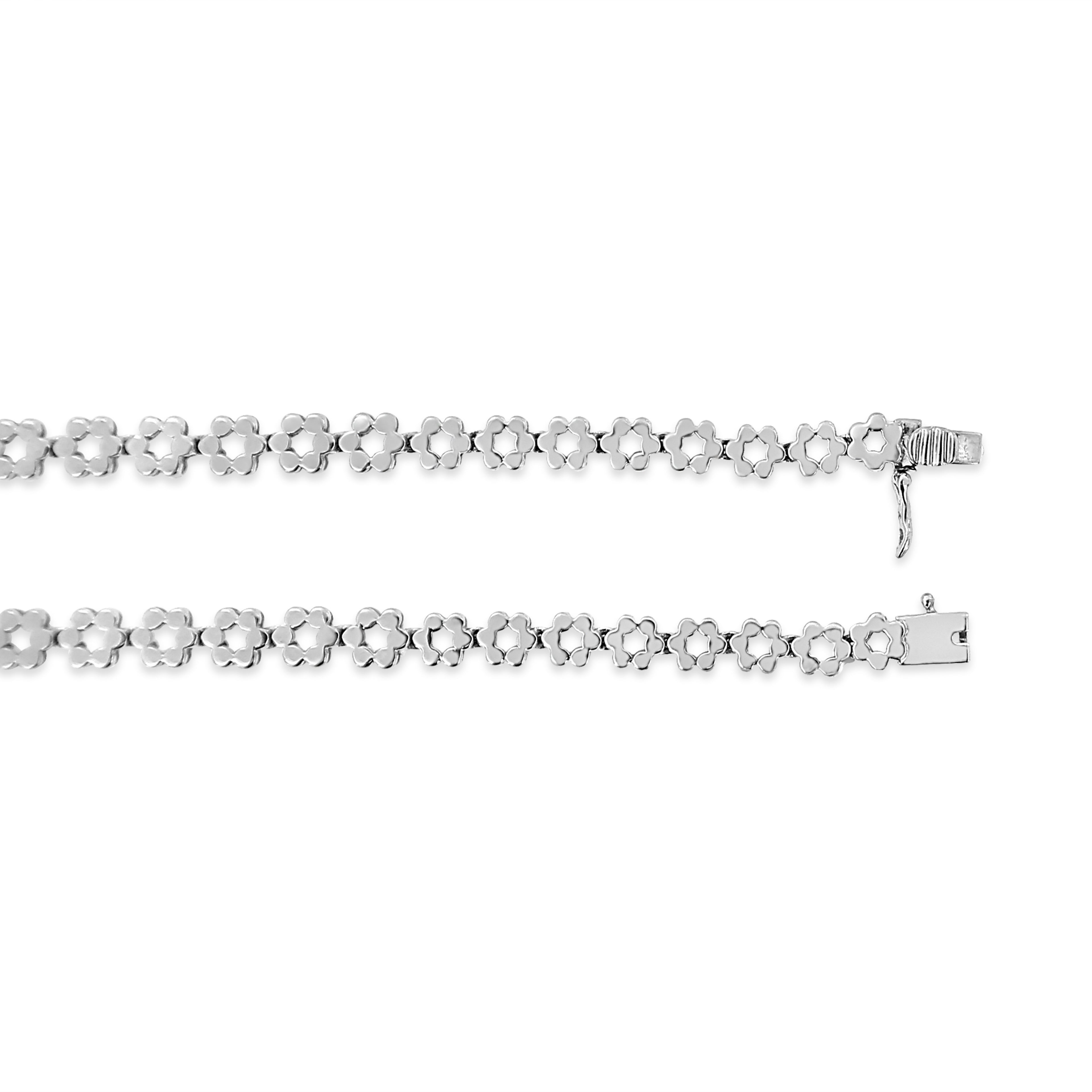 IGI Certified 14K White Gold 8.0 Cttw Pave Set Round-Cut Diamond Cluster Graduating Riviera Statement Necklace (H-I Color, I1 Clarity) by Bids.com