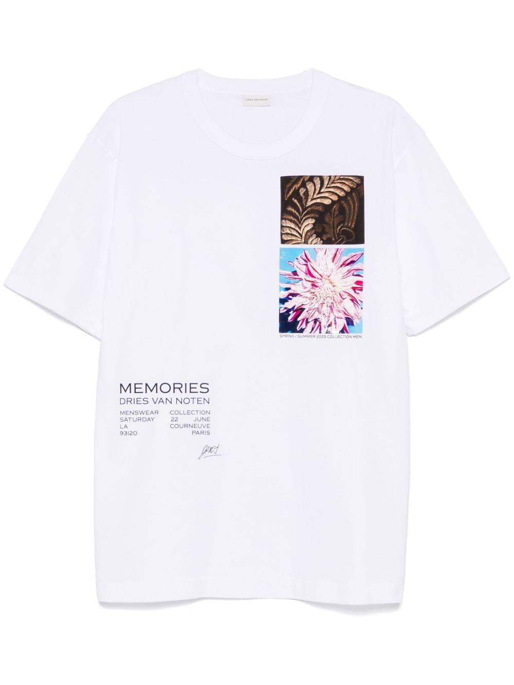 Dries Van Noten Men Heer Pr 1600 M.K.Ss.T-Shirt Whi DestGlow