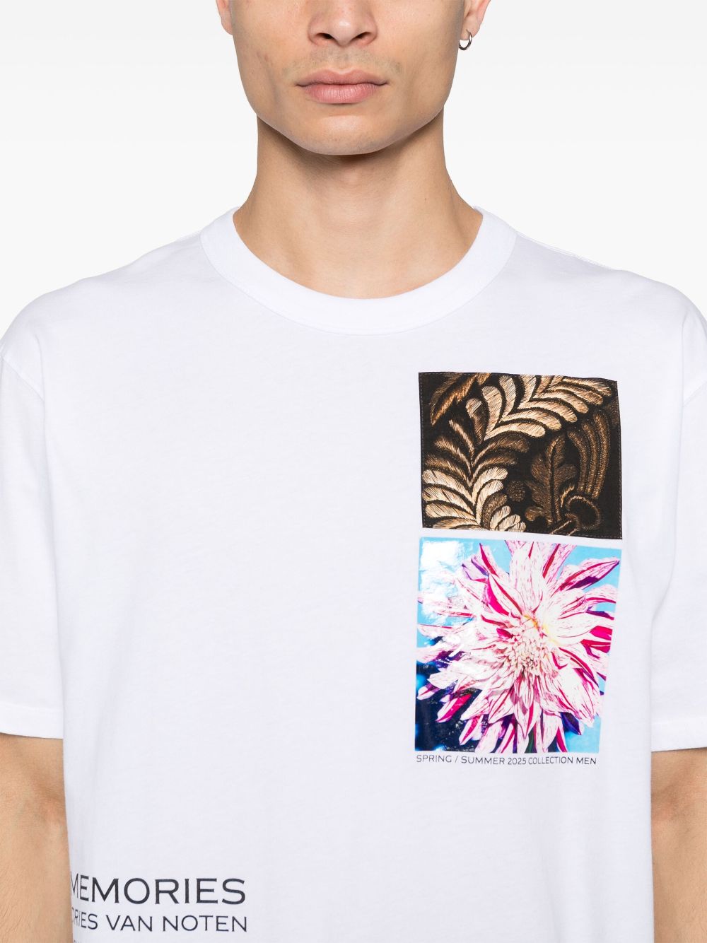 Dries Van Noten Men Heer Pr 1600 M.K.Ss.T-Shirt Whi DestGlow